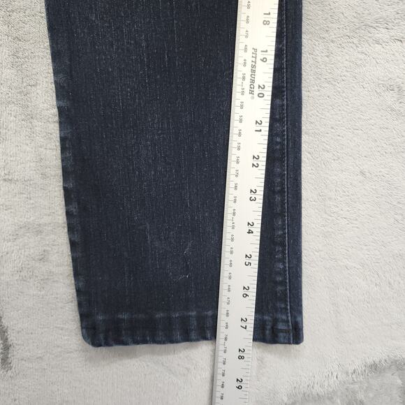 NYDJ Jeans Womens 4 Blue Dark Wash Mid Rise Slim Straight Lift Tuck Technology - Picture 12 of 14